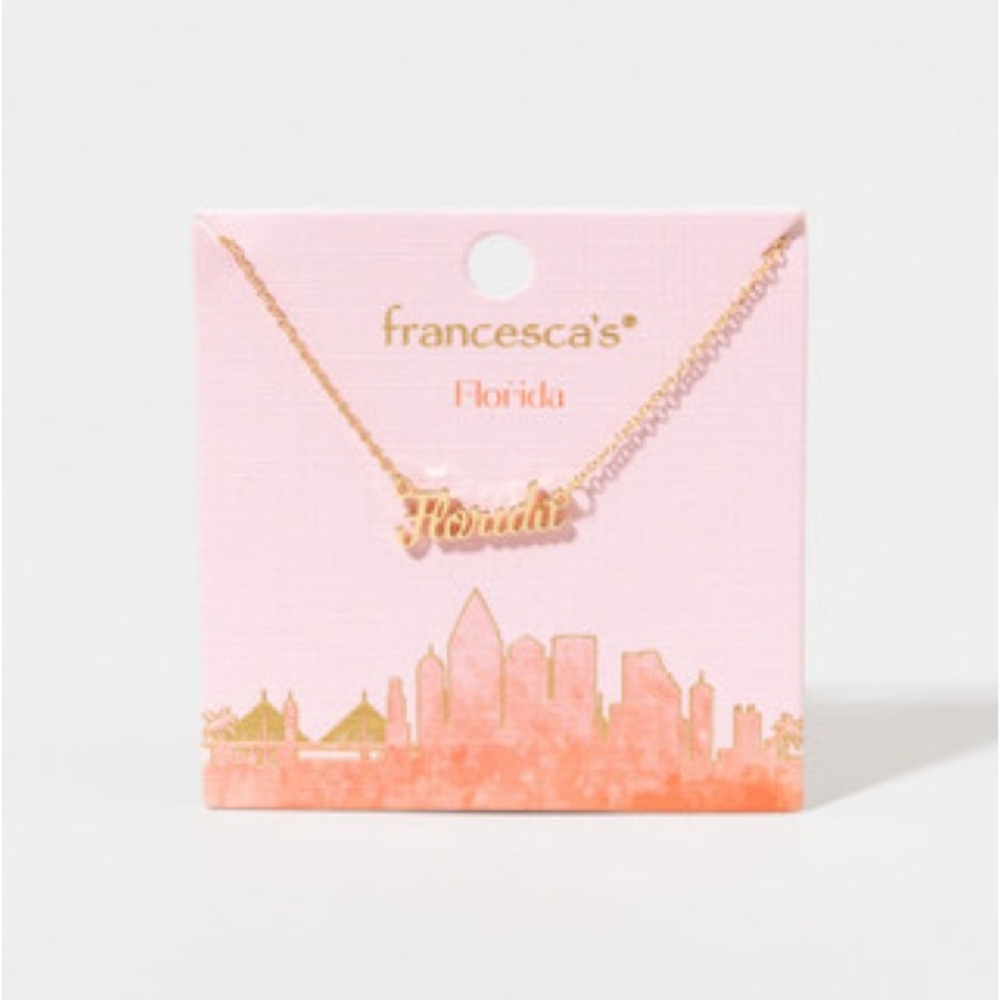 Florida State Gold Pendant Necklace